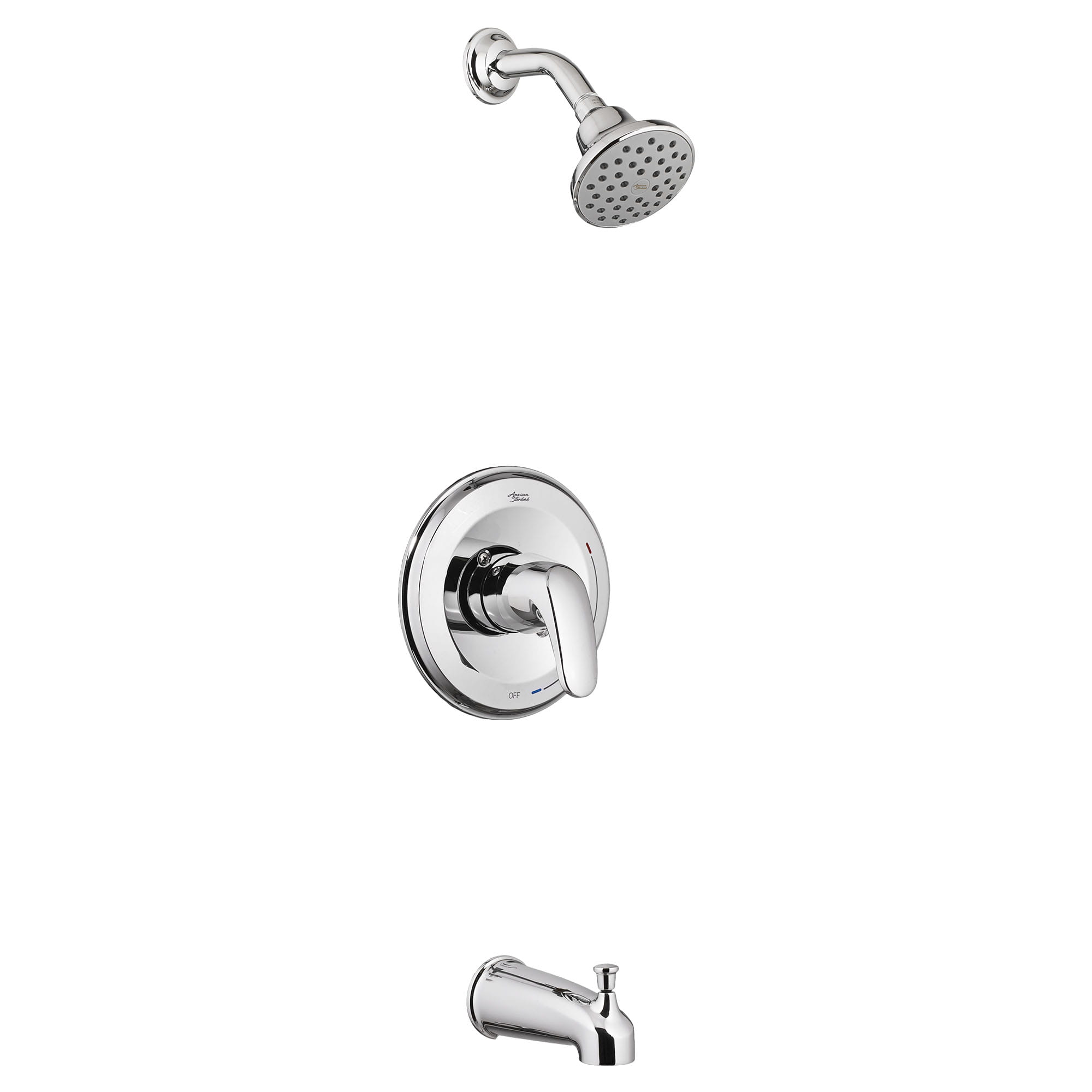 Colony PRO  175 gpm 66 L min Tub and Shower Trim Kit With Water Saving Showerhead Double Ceramic Pressure Balance Cartridge With Lever Handle CHROME